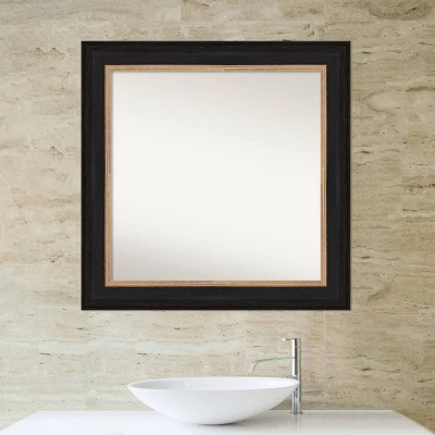 Amanti Art Vogue Black Bathroom Wall Mirror - 33" x 33" Non-Beveled Decor 7 Amanti Art Vogue Black Bathroom Wall Mirror - 33" x 33" Non-Beveled Decor - Image 5