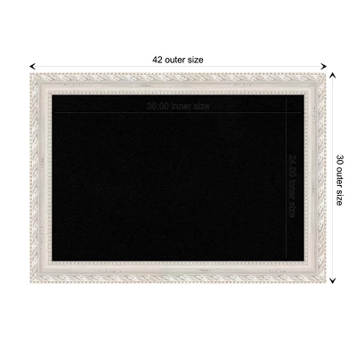 Amanti Art Opera 42x30 Custom Wood Framed Black Cork Bulletin Board - Off-White 11 Amanti Art Opera 42x30 Custom Wood Framed Black Cork Bulletin Board - Off-White - Image 9