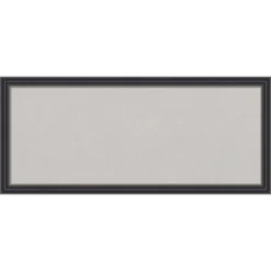 Amanti Art 32"x14" Stylish Black Wood Framed Gray Cork Bulletin Board -Amanti Art Shop GUEST dd91662e 7ae8 4aef ba39 d83fff571be1