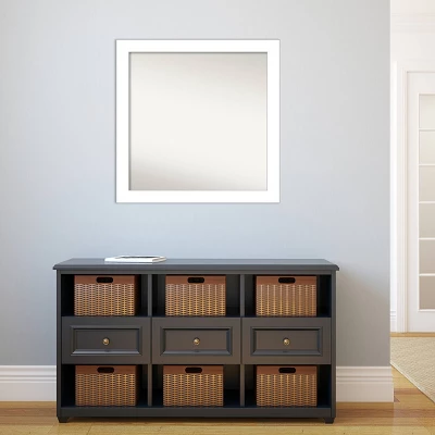 30" X 30" Non-Beveled Wedge White Wall Mirror - Amanti Art 7 30" X 30" Non-Beveled Wedge White Wall Mirror - Amanti Art - Image 5