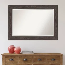 Amanti Art 42" x 30" Bridge Black Beveled Wood Wall Mirror -Amanti Art Shop GUEST dfabbd9b 7d86 4601 954a fb2e795945cb