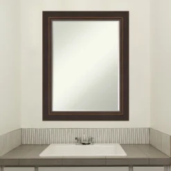 Amanti Art Lara Bronze Petite Bevel Wood Bathroom Mirror -Amanti Art Shop GUEST dfcf7e9d d325 47e8 a1ae ca6883cb87cd