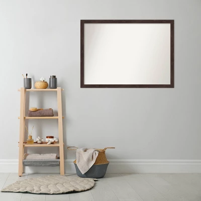 Amanti Art Fresco Dark Walnut 41" x 30" Wood Framed Bathroom Wall Mirror 7 Amanti Art Fresco Dark Walnut 41" x 30" Wood Framed Bathroom Wall Mirror - Image 5