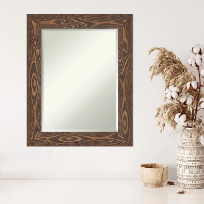 Amanti Art Beveled Bridge Brown Wood Wall Mirror - 24" x 30" 6 Amanti Art Beveled Bridge Brown Wood Wall Mirror - 24" x 30" - Image 4