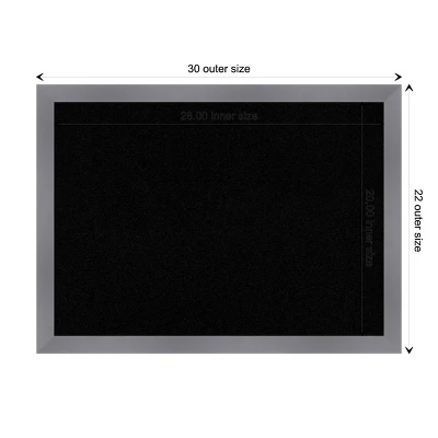 Amanti Art Edwin Framed Magnetic Cork Board - 30" x 22" Grey Wood 11 Amanti Art Edwin Framed Magnetic Cork Board - 30" x 22" Grey Wood - Image 9