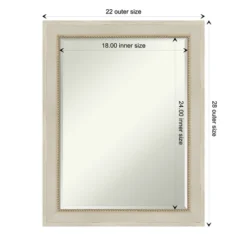 Amanti Art Parthenon Cream Petite Bevel Wood Bathroom Wall Mirror, 28.25 x 22.25 13 Amanti Art Parthenon Cream Petite Bevel Wood Bathroom Wall Mirror, 28.25 x 22.25 -Amanti Art Shop GUEST e0782eed cebc 4f07 a1d5 a6f37a41f2d3