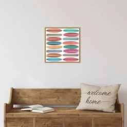 Amanti Art Surfboard Pattern by Edward M Fielding - 16x16 Framed Canvas Wall Art -Amanti Art Shop GUEST e07c2684 8cf2 433e af64 44c8eb31f15e