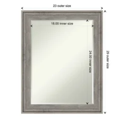 Amanti Art Regis Barnwood Grey Wood Bathroom Wall Mirror with Petite Bevel -Amanti Art Shop GUEST e0ab8c69 cb15 4f56 9599 31574462b954