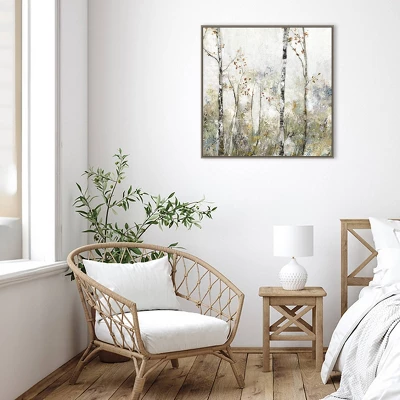 Amanti Art Soft Birch Forest II by Allison Pearce 30x30 Framed Canvas Wall Art 6 Amanti Art Soft Birch Forest II by Allison Pearce 30x30 Framed Canvas Wall Art - Image 4