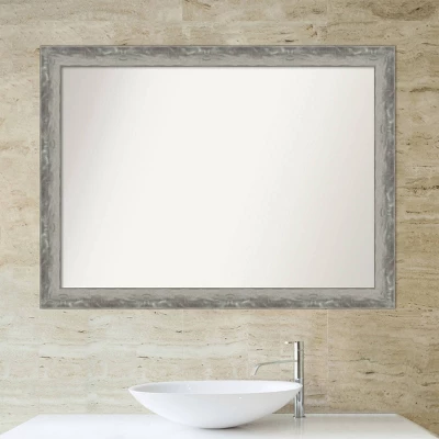 Amanti Art Waveline Silver Narrow Wall Mirror - 43" x 32" Non-Beveled 7 Amanti Art Waveline Silver Narrow Wall Mirror - 43" x 32" Non-Beveled - Image 5
