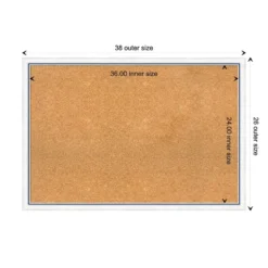 Amanti Art Morgan Wood Framed Natural Cork Board - 38" x 26" White & Blue 20 Amanti Art Morgan Wood Framed Natural Cork Board - 38" x 26" White & Blue -Amanti Art Shop GUEST e1c8ba81 4f83 47d1 8140 d5e3081ae371