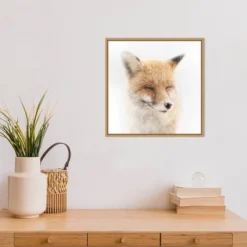 Amanti Art Satisfied Fox by Doris Reindl - 16" x 16" Sylvie Maple Framed Canvas 9 Amanti Art Satisfied Fox by Doris Reindl - 16" x 16" Sylvie Maple Framed Canvas -Amanti Art Shop GUEST e1cfc5b6 ba1f 45aa a68c a58112ae41ac