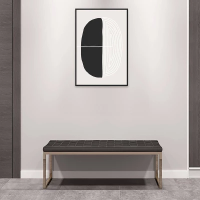 23" X 33" Black And White Oval By Incado Framed Canvas Wall Art Print - Amanti Art 7 23" X 33" Black And White Oval By Incado Framed Canvas Wall Art Print - Amanti Art - Image 5