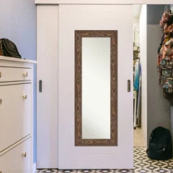 20" X 54" Non-Beveled Bridge Brown Wood On The Door Mirror - Amanti Art 14 20" X 54" Non-Beveled Bridge Brown Wood On The Door Mirror - Amanti Art -Amanti Art Shop GUEST e21450c6 12c9 488a 9793 d299418cc074