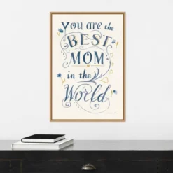 Amanti Art 16" x 23" Best Mom May Flowers by Danhui Nai Framed Canvas Wall Art -Amanti Art Shop GUEST e241039b bf84 41e3 a69d 26d751457f10