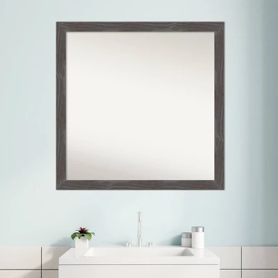 Amanti Art 29" x 29" Woodridge Rustic Gray Wood Bathroom Wall Mirror 8 Amanti Art 29" x 29" Woodridge Rustic Gray Wood Bathroom Wall Mirror - Image 6