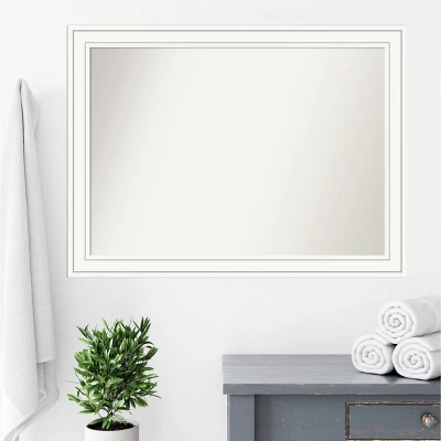 Amanti Art 43" x 32" Craftsman Wood Bathroom Wall Mirror in White 8 Amanti Art 43" x 32" Craftsman Wood Bathroom Wall Mirror in White - Image 6