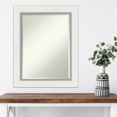 24" X 30" Eva White Framed Wall Mirror Silver - Amanti Art 6 24" X 30" Eva White Framed Wall Mirror Silver - Amanti Art - Image 4