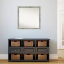 Amanti Art Dove Gray Wash Square Wall Mirror - 29" x 29" Non-Beveled -Amanti Art Shop GUEST e3f1d16b 4782 4ef8 8fba 96e3f6a17e81