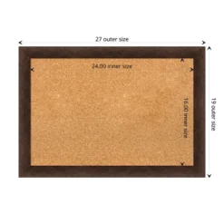 27"x19" Narrow Wood Frame Cork Board Warm Walnut - Amanti Art 21 27"x19" Narrow Wood Frame Cork Board Warm Walnut - Amanti Art -Amanti Art Shop GUEST e41de61b 63f5 4fd6 9ec1 0181f50ee561