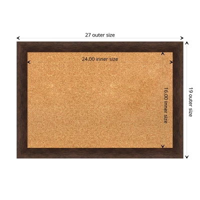 27"x19" Narrow Wood Frame Cork Board Warm Walnut - Amanti Art 11 27"x19" Narrow Wood Frame Cork Board Warm Walnut - Amanti Art - Image 9