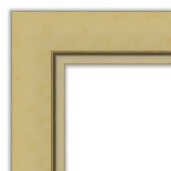 Amanti Art Landon Gold Petite Bevel Bathroom Wall Mirror (30.25 x 24.25)