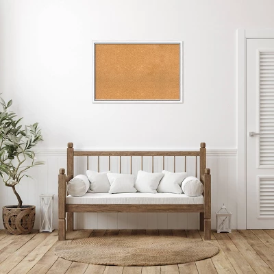 Amanti Art Morgan Wood Framed Natural Cork Board - 38" x 26" White & Blue 7 Amanti Art Morgan Wood Framed Natural Cork Board - 38" x 26" White & Blue - Image 5