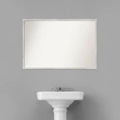 Amanti Art Svelte Silver Wood Bathroom Wall Mirror - 38" x 26" -Amanti Art Shop GUEST e4d7fa80 4fd0 49e8 93a1 ec9134a40cb0
