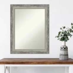 Amanti Art Waveline Silver Narrow Wall Mirror - 23" x 29" Non-Beveled -Amanti Art Shop GUEST e5477850 892c 4217 999a 3c4b1ec66d32