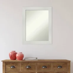 Amanti Art Mosaic White Bathroom Wall Mirror - 23" x 29" Non-Beveled Frame -Amanti Art Shop GUEST e5bb4d26 1b2a 4e09 8cd1 cdc5b6bf2372