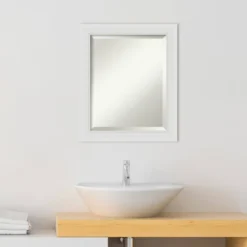 Amanti Art Flair Soft White Framed Bathroom Vanity Wall Mirror -Amanti Art Shop GUEST e5fa0485 92ee 4db6 be54 5c65061bcd8d