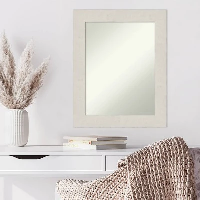 Amanti Art 24" x 30" Rustic Plank White Framed Wall Mirror 7 Amanti Art 24" x 30" Rustic Plank White Framed Wall Mirror - Image 5