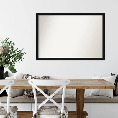 38" X 26" Non-Beveled Avon Black Narrow Wall Mirror - Amanti Art 8 38" X 26" Non-Beveled Avon Black Narrow Wall Mirror - Amanti Art - Image 6