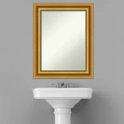 Amanti Art 24" x 30" Parlor Gold Non-Beveled Ornate Bathroom Wall Mirror -Amanti Art Shop GUEST e6883078 755f 4b8d bd1b 7d0e8e26c356