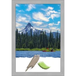 Amanti Art Vista Brushed Nickel Narrow Picture Frame - 11x14 Silver Frame -Amanti Art Shop GUEST e6dd6ff7 960a 44b7 a04b a60ec8b6cd6f