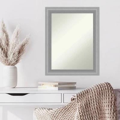 23" X 29" Non-Beveled Peak Polished Nickel Narrow Wall Mirror - Amanti Art 7 23" X 29" Non-Beveled Peak Polished Nickel Narrow Wall Mirror - Amanti Art - Image 5