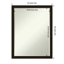 Amanti Art Espresso Brown Petite Bevel Wood Bathroom Mirror - 26 x 20 In. 12 Amanti Art Espresso Brown Petite Bevel Wood Bathroom Mirror - 26 x 20 In. -Amanti Art Shop GUEST e7b79f0f df17 452d 9932 ec57c47e6dc5