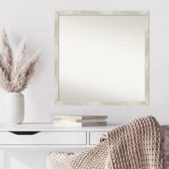 Amanti Art 28" x 28" Non-Beveled Crackled Metallic Narrow Silver Wall Mirror 15 Amanti Art 28" x 28" Non-Beveled Crackled Metallic Narrow Silver Wall Mirror -Amanti Art Shop GUEST e8242065 6a3d 4ea3 8152 3e5235287599