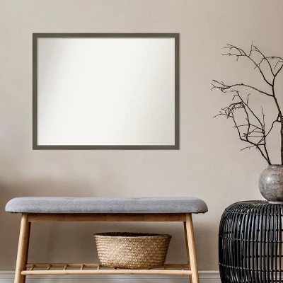 Amanti Art Svelte Clay Gray Wood Wall Mirror - 30" x 24" Modern Non-Beveled Design 7 Amanti Art Svelte Clay Gray Wood Wall Mirror - 30" x 24" Modern Non-Beveled Design - Image 5