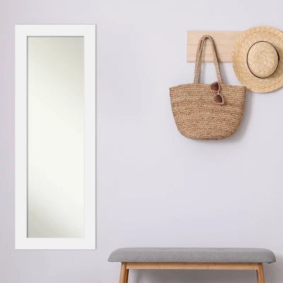 Amanti Art Corvino White Wood Full Length On-The-Door Mirror - 19" x 53" 10 Amanti Art Corvino White Wood Full Length On-The-Door Mirror - 19" x 53" - Image 8