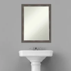 Amanti Art Pinstripe Lead Grey Petite Bevel Wood Bathroom Wall Mirror - 26.5 x 20.5 14 Amanti Art Pinstripe Lead Grey Petite Bevel Wood Bathroom Wall Mirror - 26.5 x 20.5 -Amanti Art Shop GUEST e86295d1 a020 4585 a4a8 319cb3f749f7