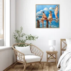 Amanti Art Tea Break On The Jetty by Ronald West - 30" x 30" Framed Canvas Wall Art 13 Amanti Art Tea Break On The Jetty by Ronald West - 30" x 30" Framed Canvas Wall Art -Amanti Art Shop GUEST e868150b 71e7 4cf2 8e05 0e82130e6531