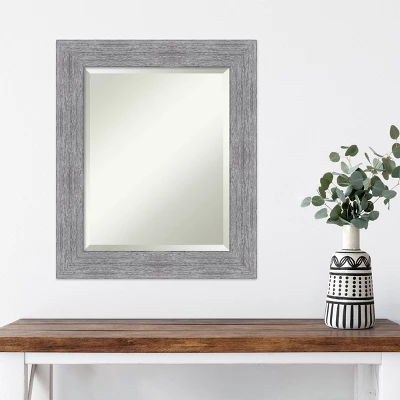 Amanti Art Bark Rustic Gray Framed Wall Mirror - 21" x 25" Beveled Glass 7 Amanti Art Bark Rustic Gray Framed Wall Mirror - 21" x 25" Beveled Glass - Image 5