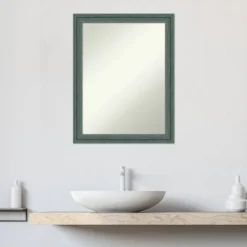 Amanti Art Upcycled Wood Wall Mirror, 22"x28" Rustic Teal & Gray Bathroom Decor -Amanti Art Shop GUEST e8d0fcfd 32fd 4207 b50a 3a60e1d1ea2f