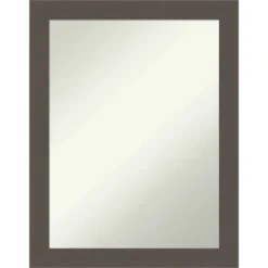Brushed Non-Beveled Bathroom Wall Mirror -Amanti Art Shop GUEST e96019cf fe9f 48c0 9b84 364ce0888887