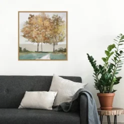 22" X 22" Golden Forest Shimmer By Isabelle Z Framed Canvas Wall Art Light Brown - Amanti Art -Amanti Art Shop GUEST e993d422 b8a4 469c 83b9 0f0118e81646