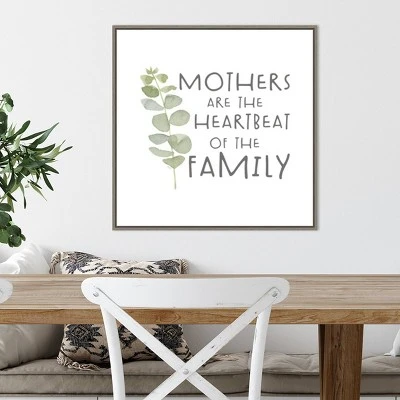 Amanti Art Mother's Inspiration I Heartbeat Framed Canvas Wall Art by Tara Reed - 22" x 22" Gray Wash 6 Amanti Art Mother's Inspiration I Heartbeat Framed Canvas Wall Art by Tara Reed - 22" x 22" Gray Wash - Image 4