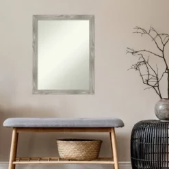 Amanti Art Dove Greywash Square Non-Beveled Bathroom Wall Mirror -Amanti Art Shop GUEST ea0ff4d1 3d8a 4a8b 9e58 65d2a2f66d4e