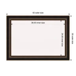 Amanti Art 42" x 30" Villa Wood Framed White Cork Board - Oil Rubbed Bronze -Amanti Art Shop GUEST eb65a499 4ce8 4473 8892 9ac72c49f592