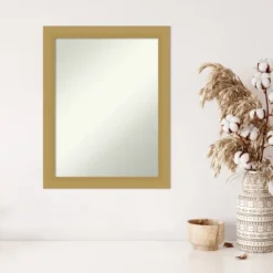 22" X 28" Non-Beveled Grace Brushed Gold Wall Mirror - Amanti Art -Amanti Art Shop GUEST eb75fc3a 00a0 45ba b05b ade7be015f0d